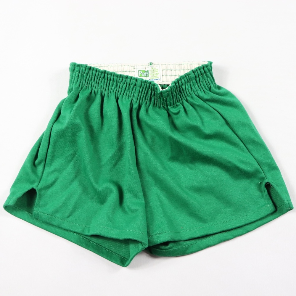Vtg 80s New Pele Youth Medium Soccer Shorts Green